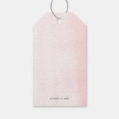 Roze Bloemen en Vlinders Verjaardag Bedankt Cadeaulabel (Achterkant)