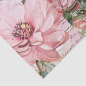 Roze  Bloemen Ephemera Collage Decoupage Tissuepapier (Detail)
