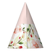 Roze bloemen feesthoedjes (Achterkant)