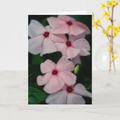 Roze Bloemen Floral Art Blank Note Kaart (Gele Bloem)