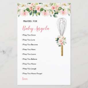 Roze bloemen gebeden voor de Baby groene bloemen