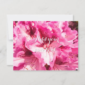 Roze Bloemen Gelukzaligheid - gepersonaliseerd Briefkaart