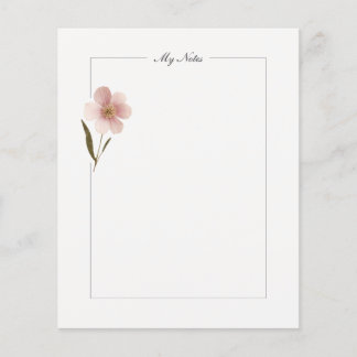 Roze Bloemen Gepersonaliseerde briefpapier Kaart