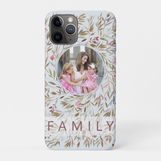 Roze Bloemen Gepersonaliseerde Fotofamilie Case-Mate iPhone Case (Achterkant)