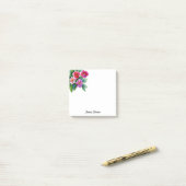 roze bloemen gepersonaliseerde Jouw naam Post-it® Notes (Op bureau)