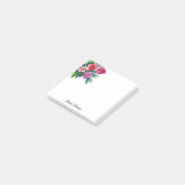 roze bloemen gepersonaliseerde Jouw naam Post-it® Notes (Schuin)