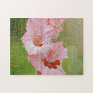 Roze Bloemen Gladiolus Garden Art Legpuzzel