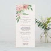 roze bloemen groen botanisch menu (Staand voorkant)