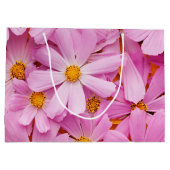 Roze bloemen groot cadeauzakje (Achterkant)