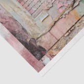 Roze  Bloemen Grunge Decoupage Tissuepapier (Detail)