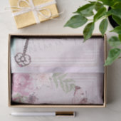 Roze Bloemen  Handschrift Ephemera Decoupage Tissuepapier (Geschenk)