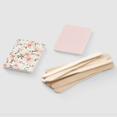 Roze bloemen handwaaier (Niet-gemonteerd)