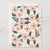 Roze Bloemen Hart Kruis Meisje Eerste Heilige Comm Kaart (Achterkant)