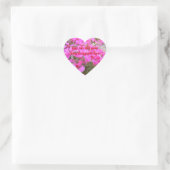 Roze Bloemen Hart Stickers (Tas)