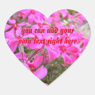 Roze Bloemen Hart Stickers
