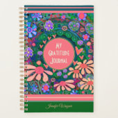 roze bloemen harten dankbaarheid Journal Planner (Voorkant)