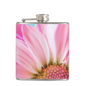 Roze bloemen heupfles (Voorkant)