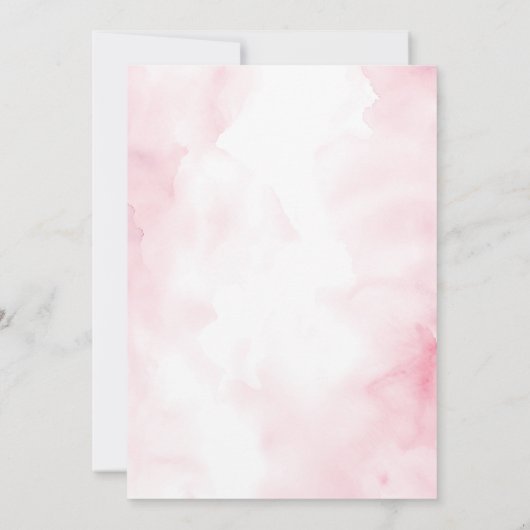 Roze Bloemen Ice Cream Bruids Douche Uitnodiging (Achterkant)