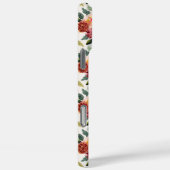  roze bloemen | Initiaal monogram Case-Mate iPhone Case (Achterkant / Rechts)