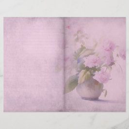 Roze Bloemen Journaal Page