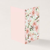 Roze bloemen kaart (Buitenkant)