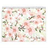 Roze bloemen kalender (Hoes)