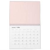 Roze bloemen kalender (Jan 2026)