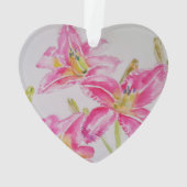 Roze bloemen kerstkledij Naam Decoratie (achterkant)