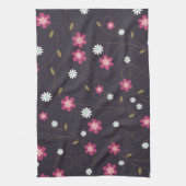 Roze bloemen keukenhanddoek (Verticaal)