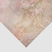 Roze Bloemen Krantenpapier Collage Tissuepapier (Detail)