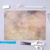 Roze Bloemen Krantenpapier Collage Tissuepapier (Craft)