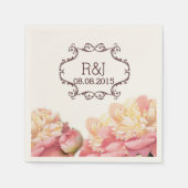 Roze  Bloemen Kroonluchter Spring Wedding Servet (Voorkant)