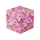 Roze bloemen kubus (Achter hoekig)