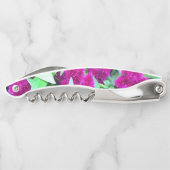 Roze bloemen kurkentrekker (Achterkant)