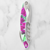 Roze bloemen kurkentrekker (Achterkant)