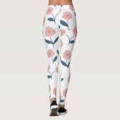roze bloemen legging (Achterkant)