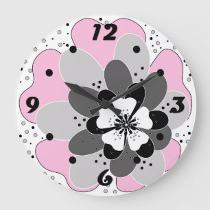 Roze bloemen lente zomer grote klok