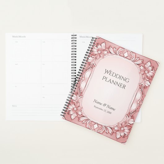 Roze Bloemen Lijst Planner (Display)