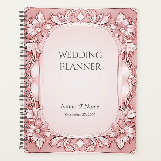 Roze Bloemen Lijst Planner (Voorkant)