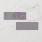 Roze Bloemen Mager Patroon - Mini Visitekaartje (Voorkant / Achterkant)