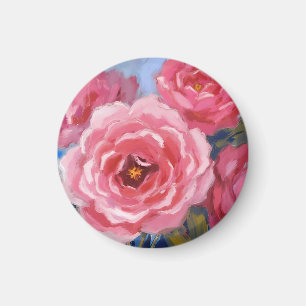 Roze bloemen magneet
