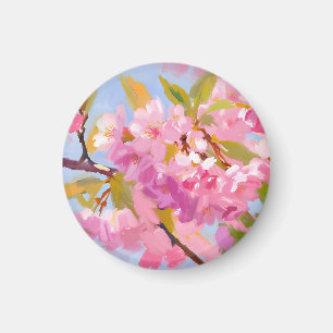 Roze bloemen magneet