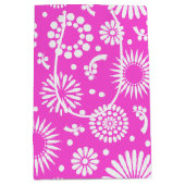 roze bloemen medium cadeauzakje (Voorkant)