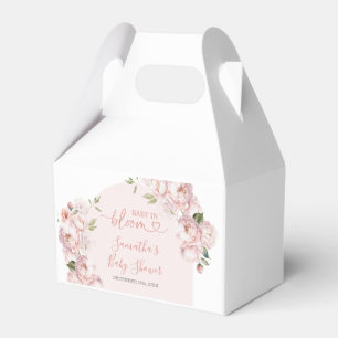 Roze Bloemen Meisje Baby in Bloom Favoriete Doos Bedankdoosjes