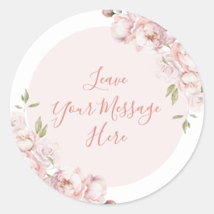 Roze Bloemen Meisje Baby in Bloom Hou van je boods Ronde Sticker