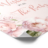 Roze Bloemen Meisje Baby in Bloom Laat je wensen a Poster (Hoek)