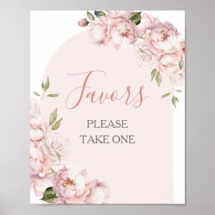 Roze Bloemen Meisje Baby shower Baby in Bloom Favo Poster