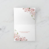 Roze Bloemen Meisje Baby shower Baby in Bloom Gevo Bedankkaart (Binnen)