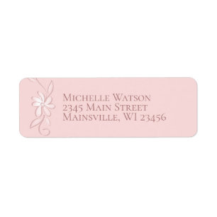 Roze Bloemen Meisje Label