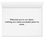 Roze bloemen met Brown Branch Cute Welcome (Binenzijde Horizontaal (Onderkant))